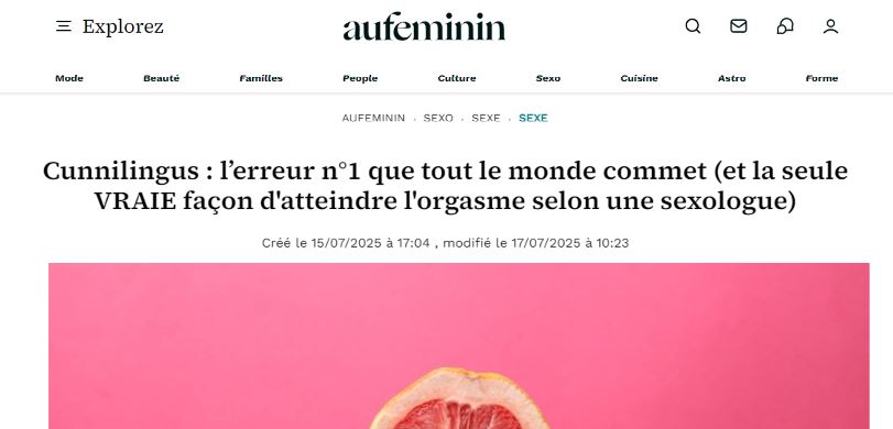 Cunnilingus : l’erreur n°1 que tout le monde commet (et la seule VRAIE façon d'atteindre l'orgasme selon une sexologue)