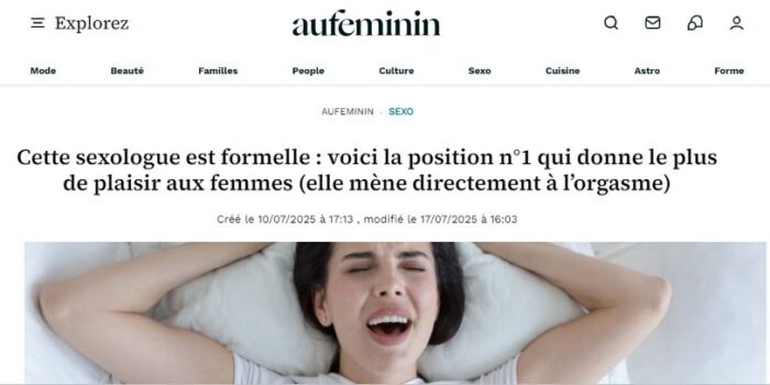 Cette sexologue est formelle : voici la position n°1 qui donne le plus de plaisir aux femmes (elle mène directement à l’orgasme)
